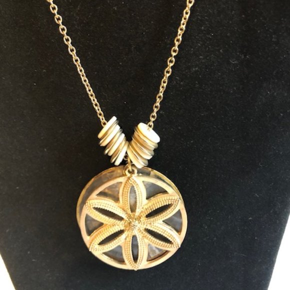 Calypso St. Barth for Target Vintage Gold Burst Charm Boho Long Necklace - Picture 2 of 11